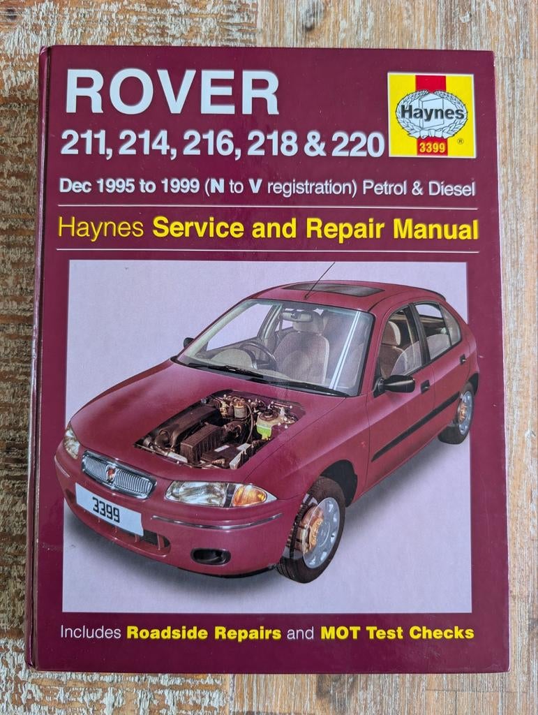 Haynes Service and Repair Manual – Rover 211, 214, 216, 218, Ophalen of Verzenden