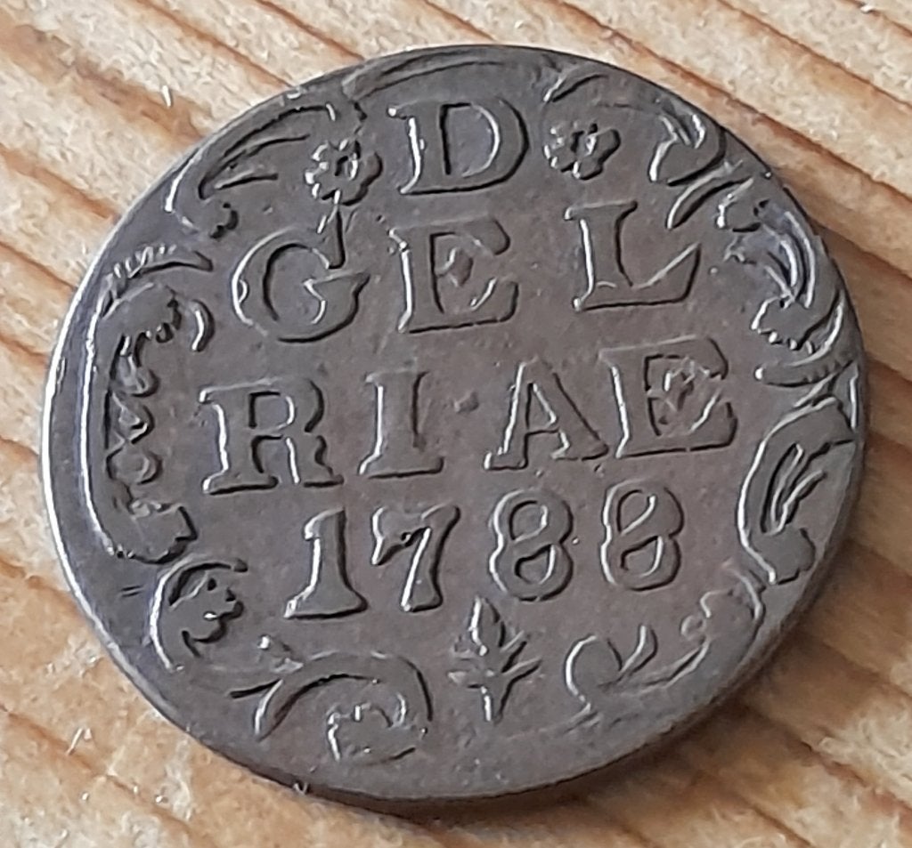 duit Gelderland 1788 (lot 2) fraaie munt, Postzegels en Munten, Munten | Nederland, Ophalen of Verzenden, Vóór koninkrijk, Overige waardes