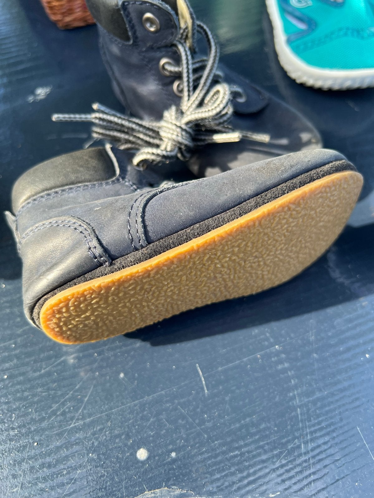 Leren Schoenen Blauw - Flexibele Zool Maat 20/21, Ophalen of Verzenden, Gebruikt, Jongetje of Meisje, Schoentjes