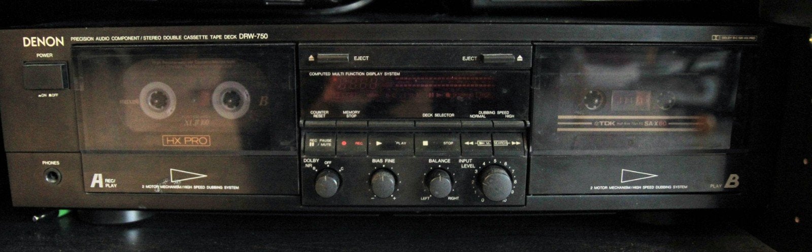 Denon double casettedeck DRW-750, Ophalen, 120 watt of meer, Denon