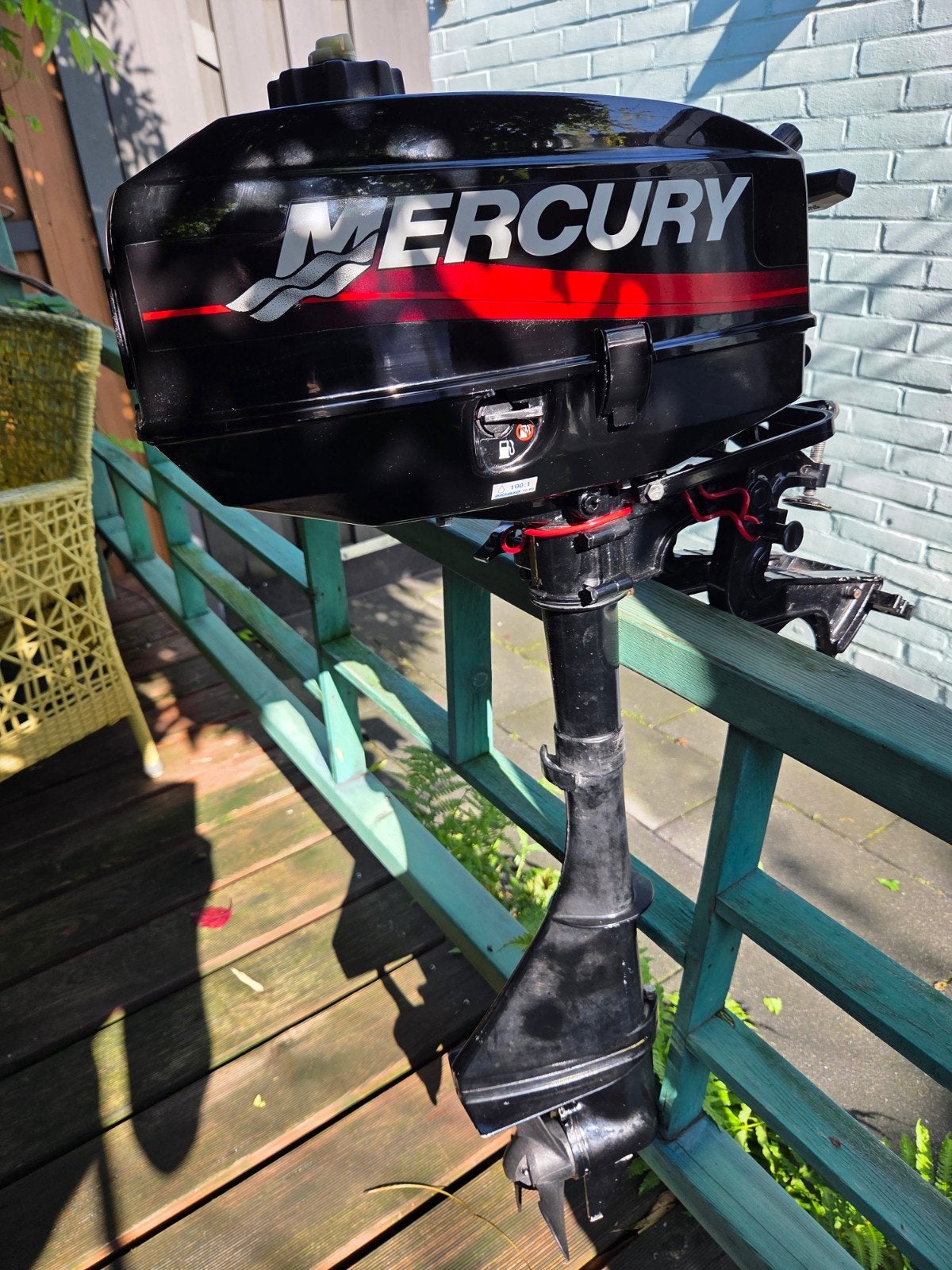 Mercury 2.5pk 2 takt, Watersport en Boten, Ophalen, Zo goed als nieuw, Benzine, Minder dan 5 pk