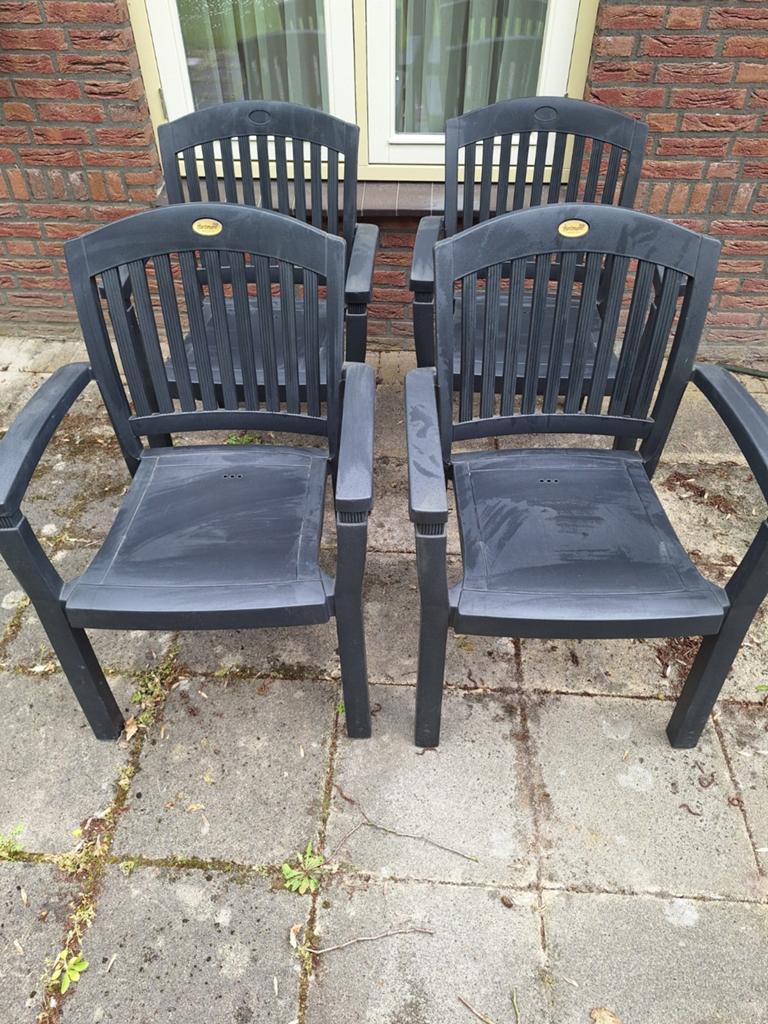 Hartman Prestige tuinstoelen - Set van 4, Ophalen, Gebruikt, Kunststof, Stapelbaar