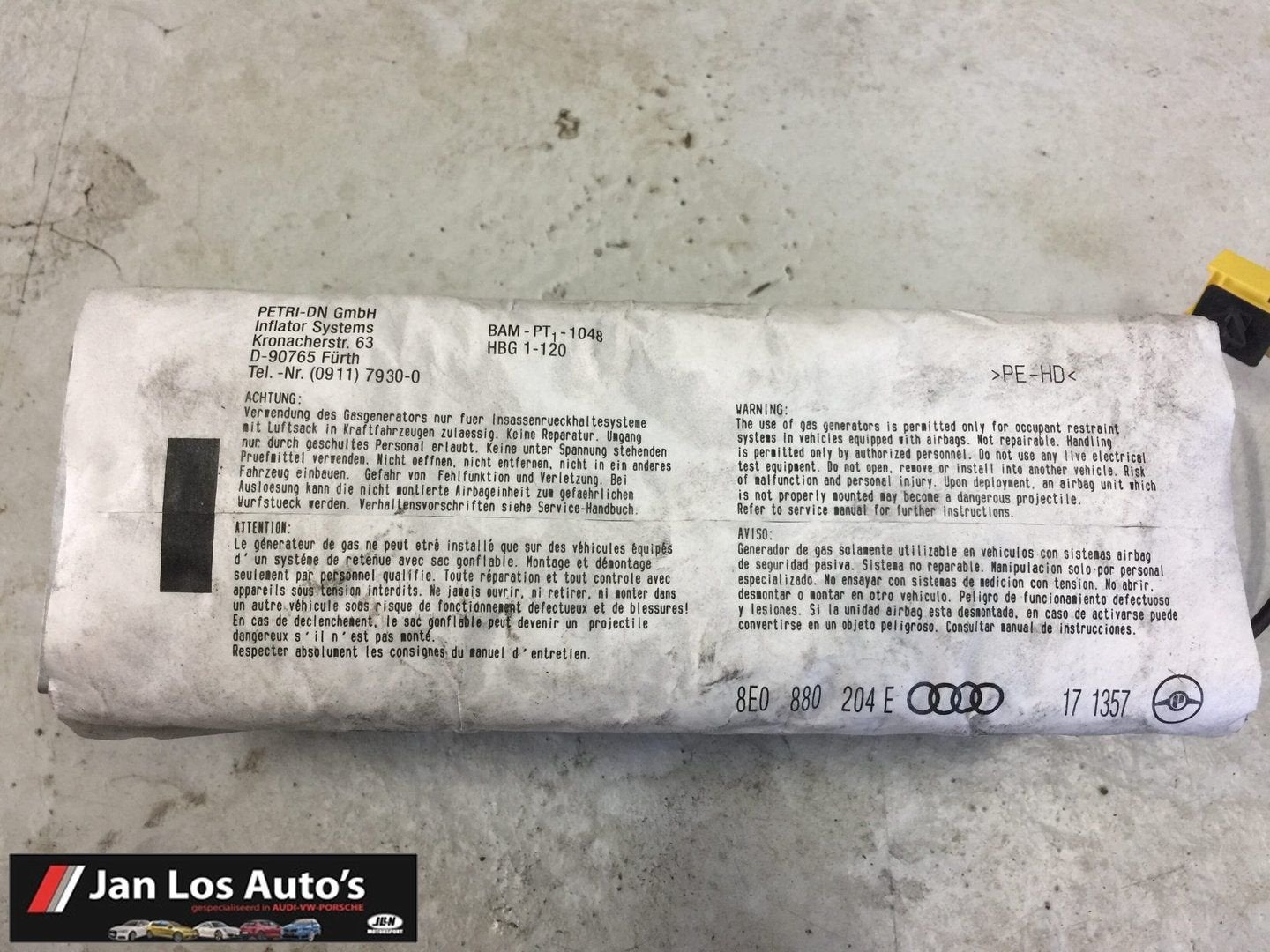 Airbag passagier Audi A4 B6 ('01-'04) 8E0880204, Gebruikt, -, -, -
