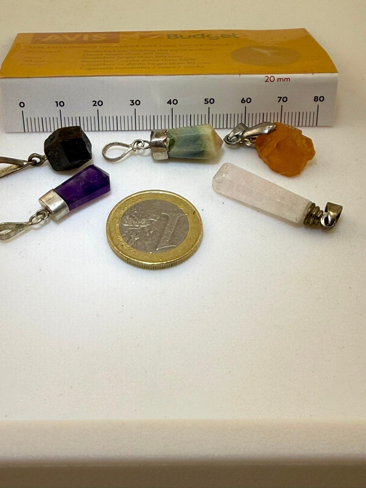 Edelsteen Hangers: Granaat, Amethist, Toermalijn, Kunziet, Gebruikt, Onbekend@voorbeeld.com, Onbekend, Ophalen of Verzenden
