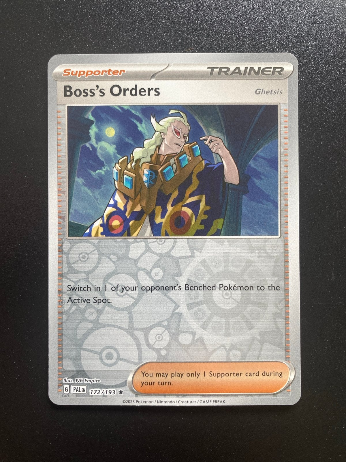 Boss's Orders 172/193 Reverse Holo Pokémon Paldea Evolved, Ophalen of Verzenden, Zo goed als nieuw, Losse kaart, Foil