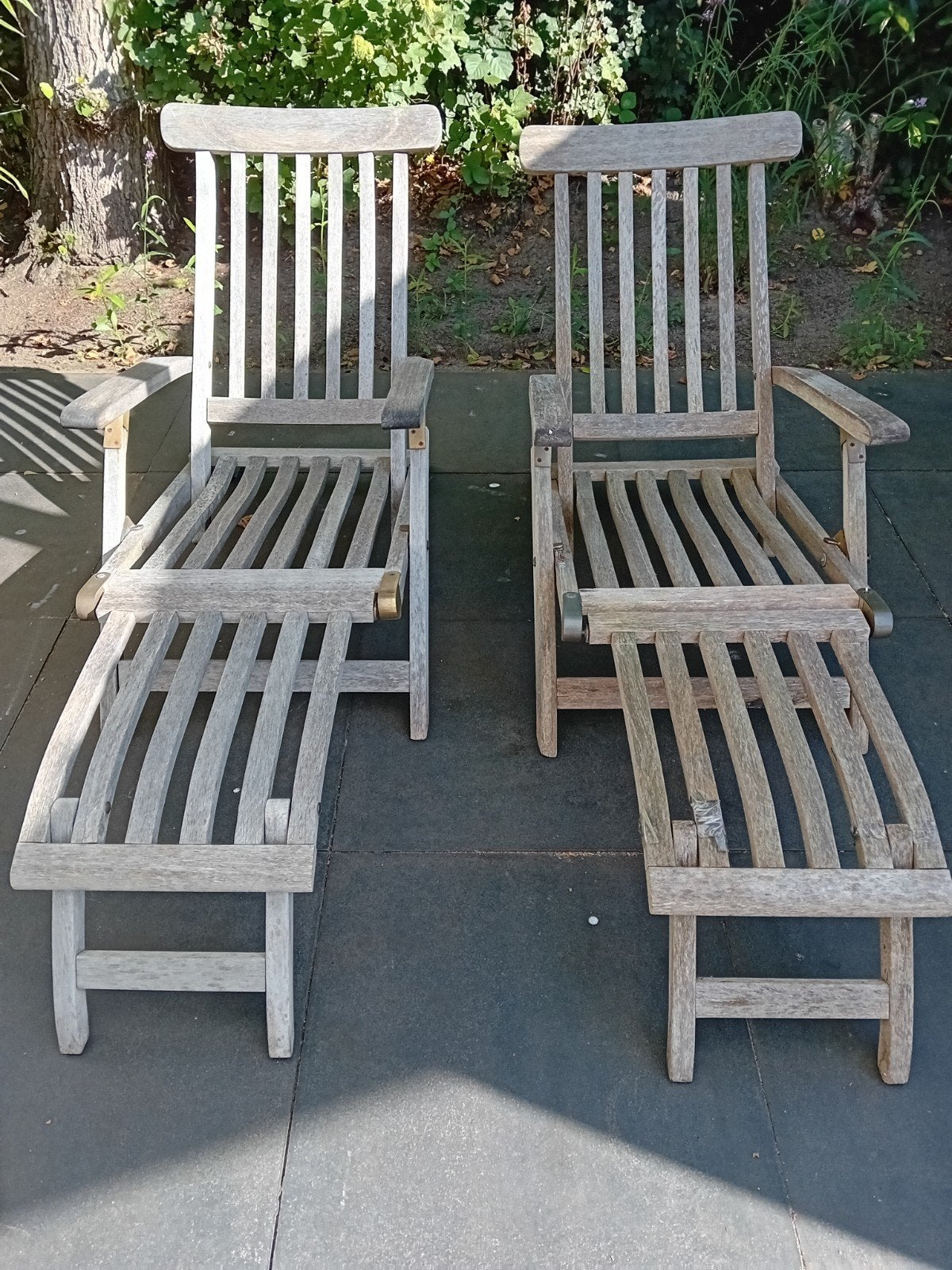 teakhouten dekchair, Tuin en Terras, Ophalen, Gebruikt, Teakhout, Inklapbaar