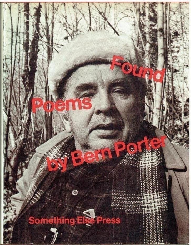 Bern Porter Found Poems by Bern Porter, Verzenden, Zo goed als nieuw, Overige onderwerpen