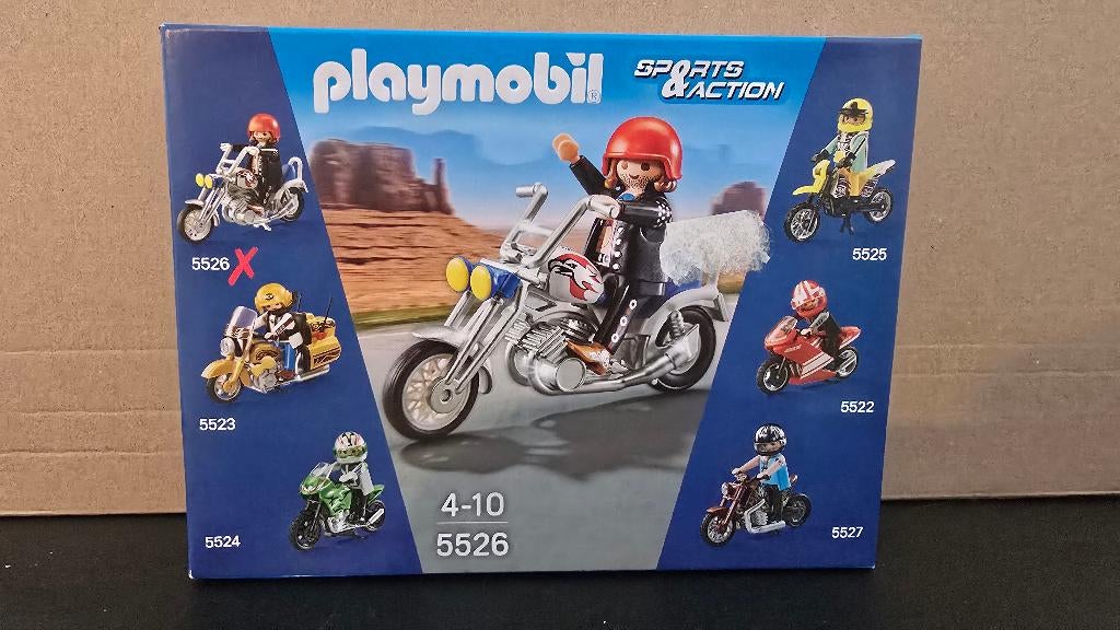Playmobil 5526 Chopper red white blue nieuw in doos, Ophalen of Verzenden, Nieuw, Complete set