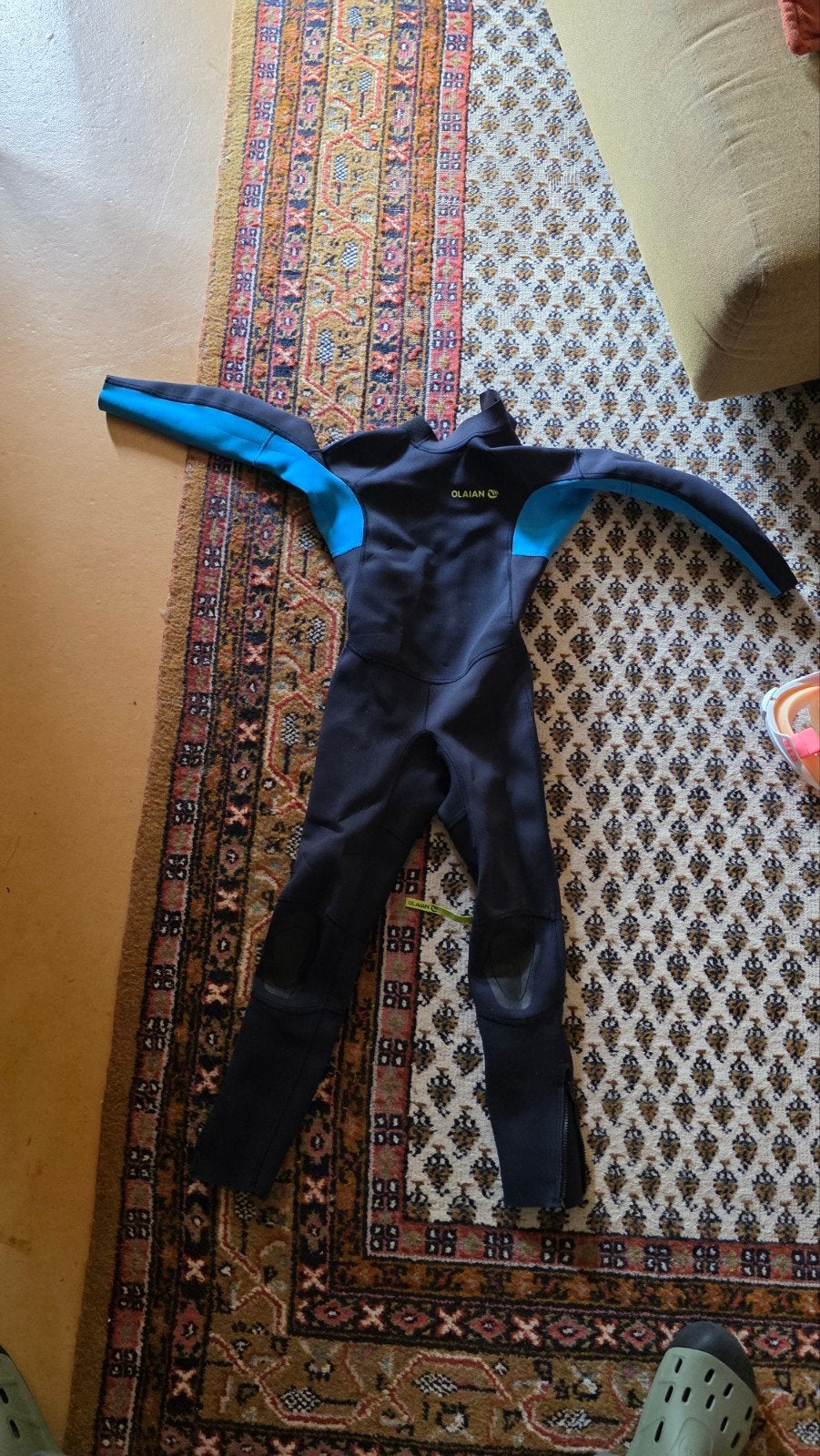 OLAIAN Wetsuit - Zwart/Blauw - Maat S, Watersport en Boten, Ophalen, Wetsuit, Gebruikt, OLAIAN