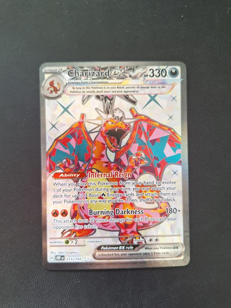 Charizard ex full art, Hobby en Vrije tijd, Verzamelkaartspellen | Pokémon, Ophalen of Verzenden, Zo goed als nieuw