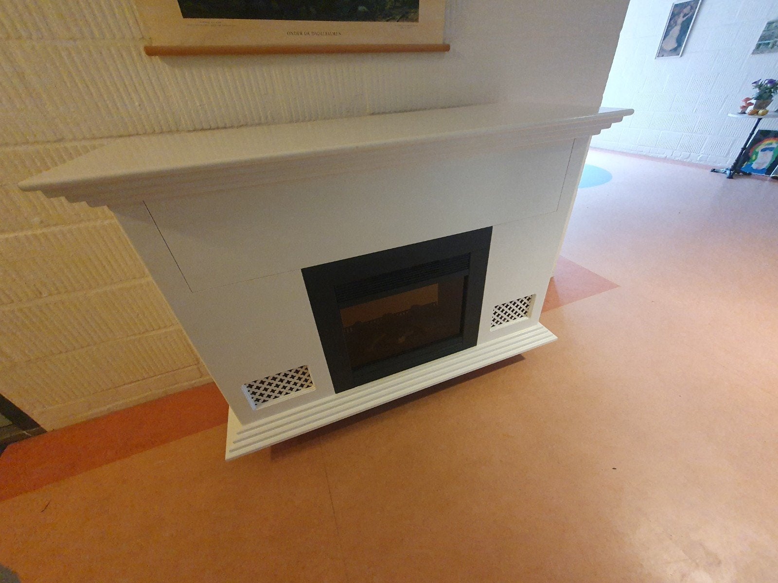 MDF Schouw met elektrische haard, Ophalen, Vrijstaande haard, Elektrische haard