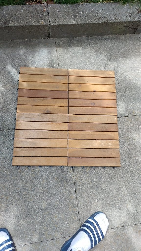 40 stuks Houten Kliktegels (30x30 cm), Ophalen, Gebruikt, Minder dan 5 m², Hout