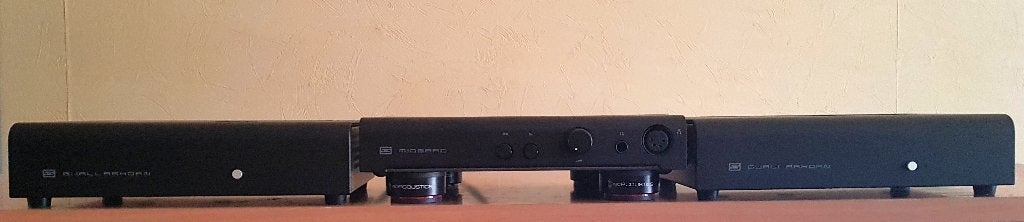 Schiit Midgard + 2xMono Gjallerhorns, Zo goed als nieuw, Ophalen, Overige merken, Minder dan 60 watt