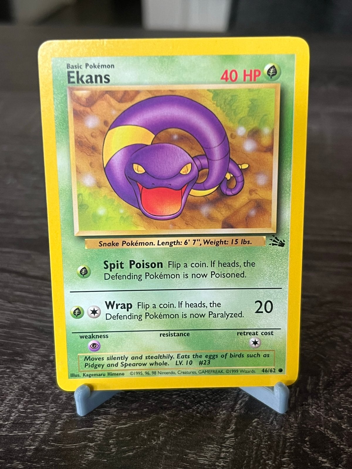 Ekans (46/62) - Fossil - EX, Ophalen of Verzenden, Zo goed als nieuw, Losse kaart
