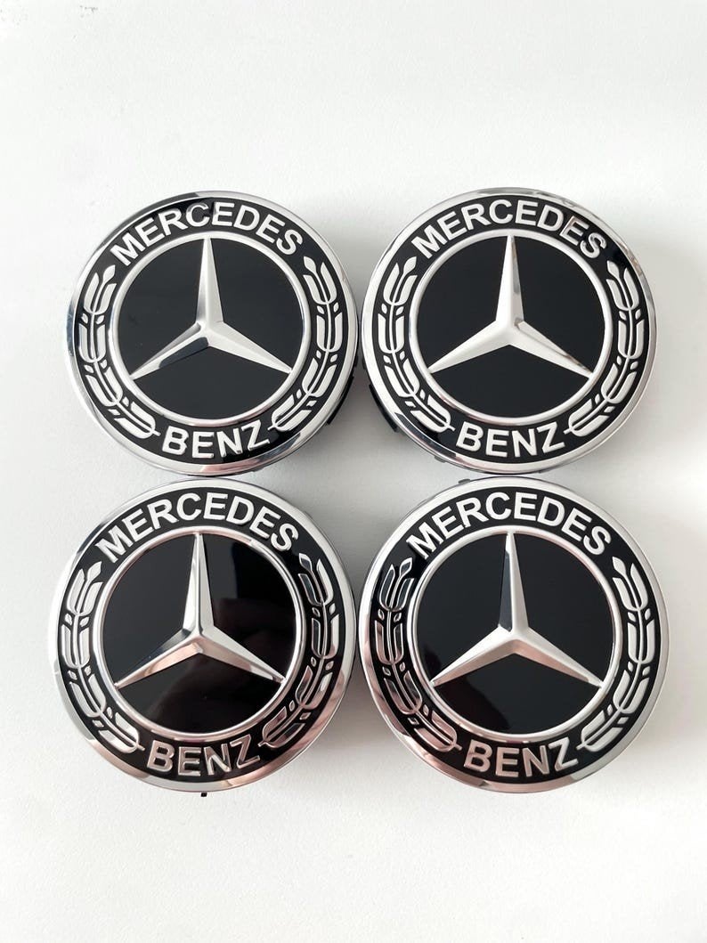Set van 4 Mercedes  - Naafkappen - wieldop  Universeel 75 mm, Ophalen of Verzenden, Nieuw