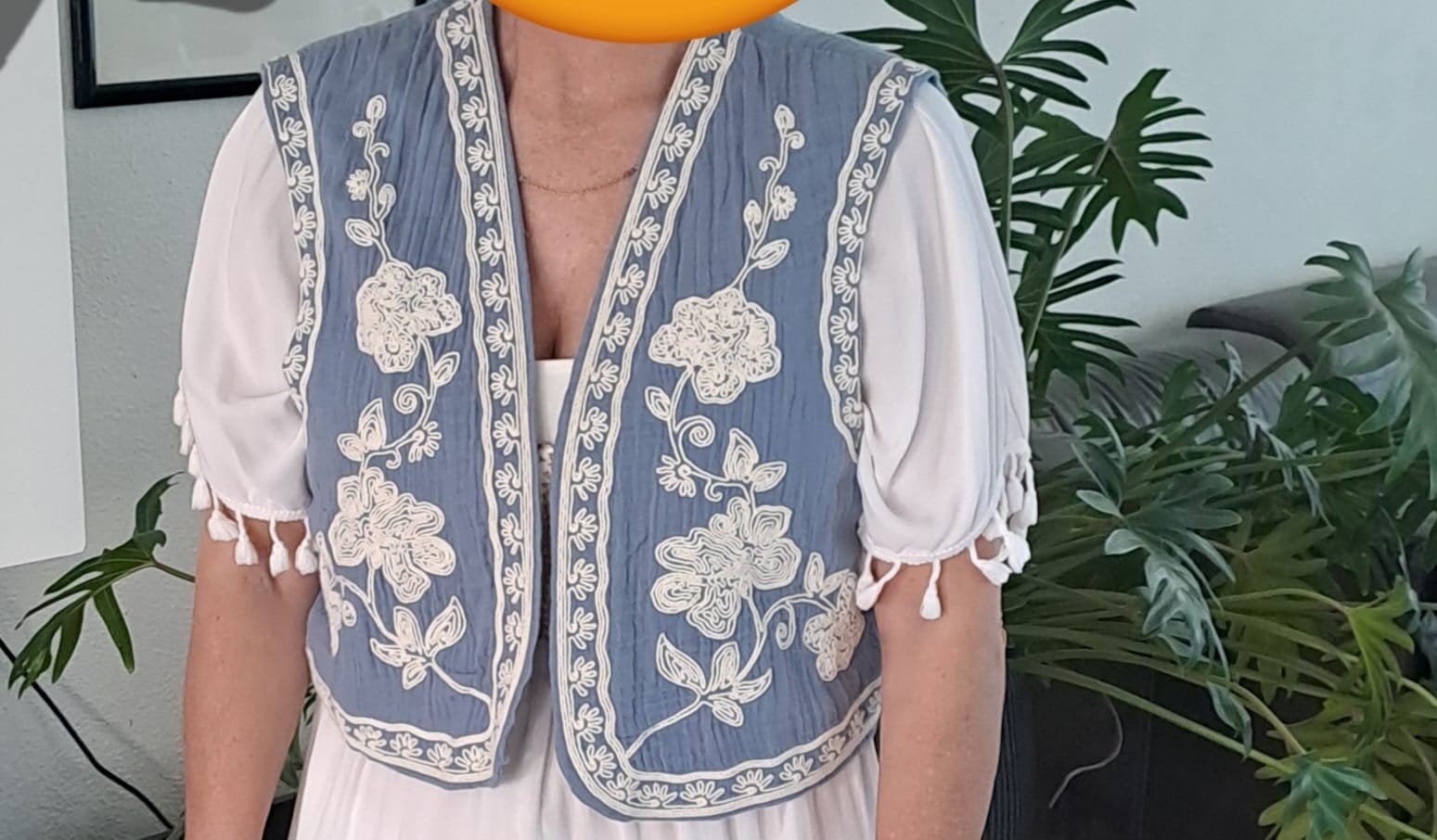 Zara gilet boho, Blauw, Zara, Maat 42/44 (L), Ophalen of Verzenden