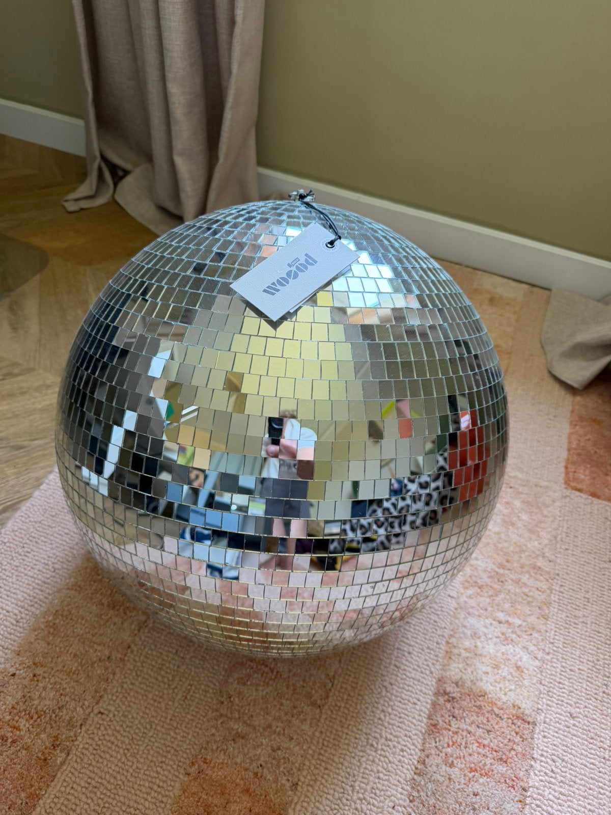 WOOOD Boney Discobal-Spiegelbol Ø50 cm, Ophalen, Zo goed als nieuw, Licht