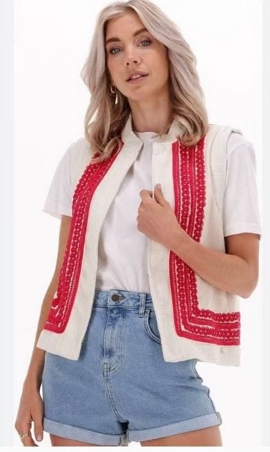 NIEUW! harper & Yve prachtig ( gevoerd )gilet VAN 95 VOOR 20, Maat 38/40 (M), Verzenden, Beige, Nieuw