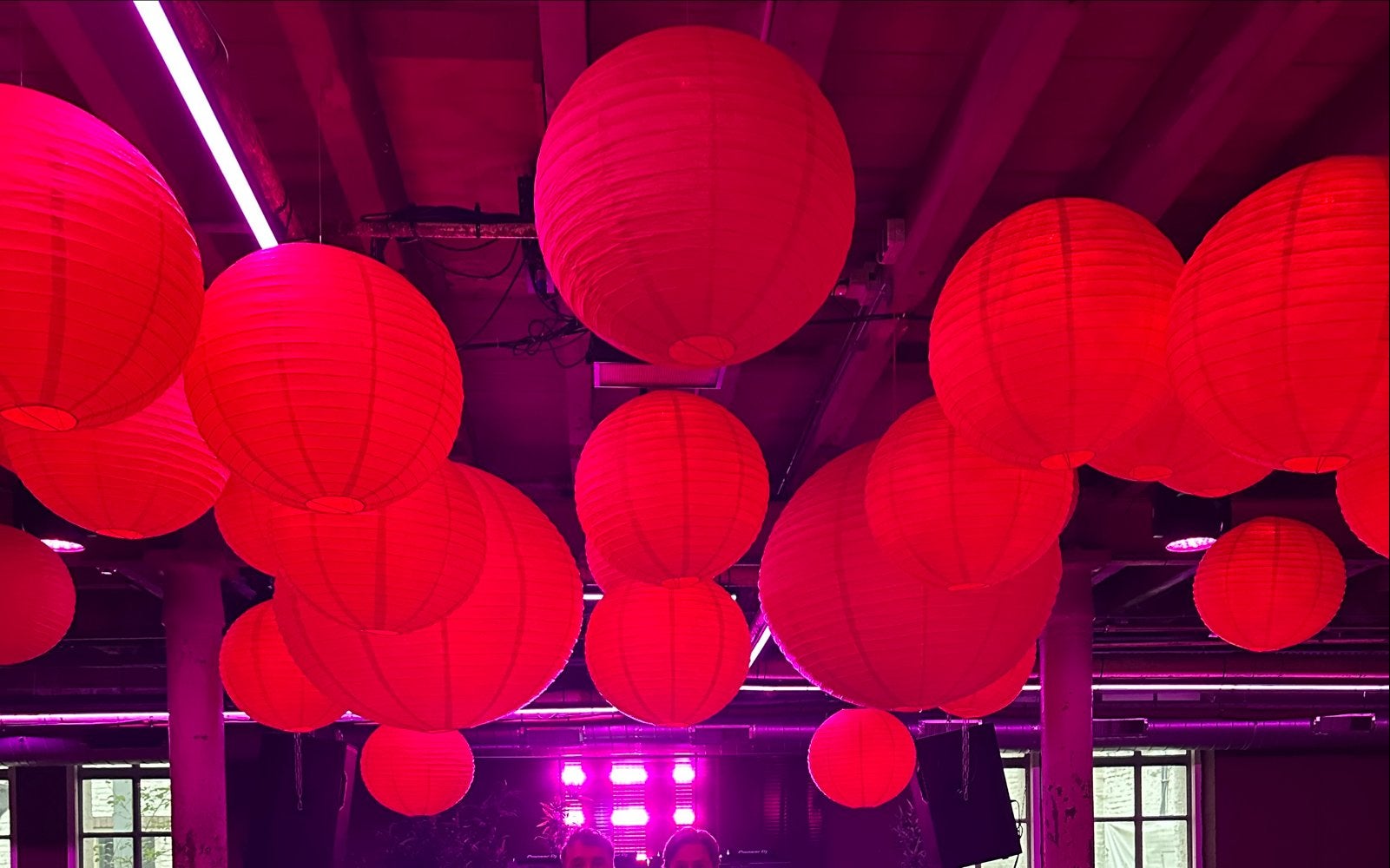 Rode papieren lampionnen - Feestelijke decoratie, Ophalen, Gebruikt, Versiering, Overige