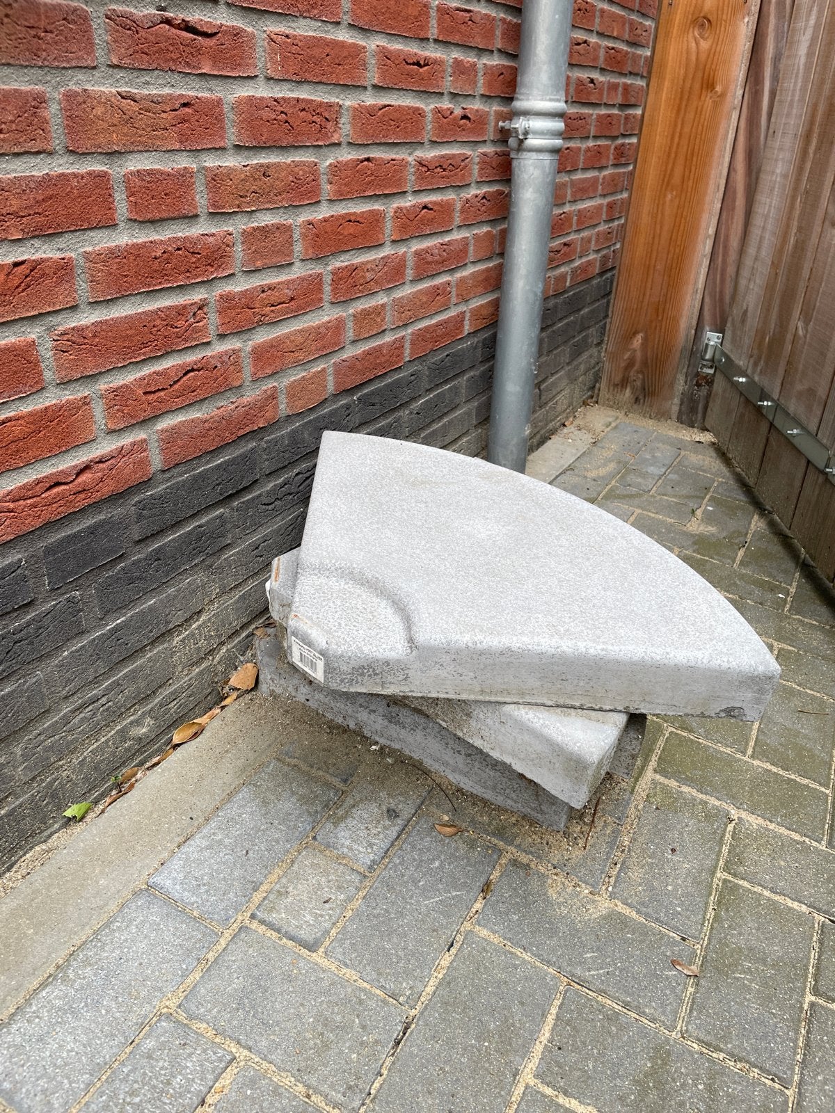 Parasolvoet stenen (4 stuks), Ophalen, Gebruikt, Minder dan 1 meter, Parasolvoet