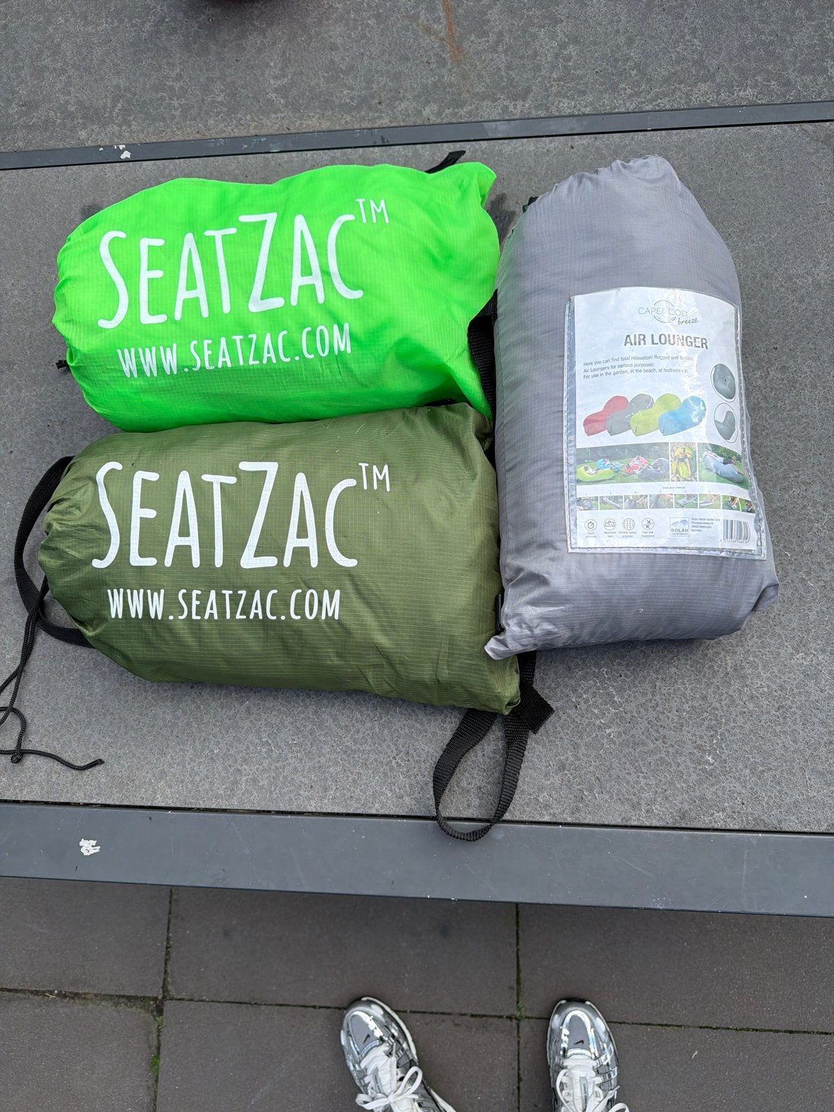 SeatZac en Air Lounger - Opblaasbare zitzakken, Ophalen, Gebruikt