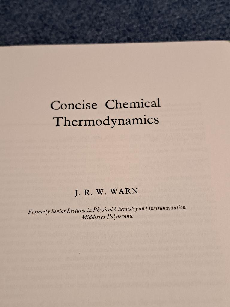 Beknopte chemische thermodynamica Chemical Thermodynamics, Boeken, Ophalen of Verzenden, Beta, Gelezen