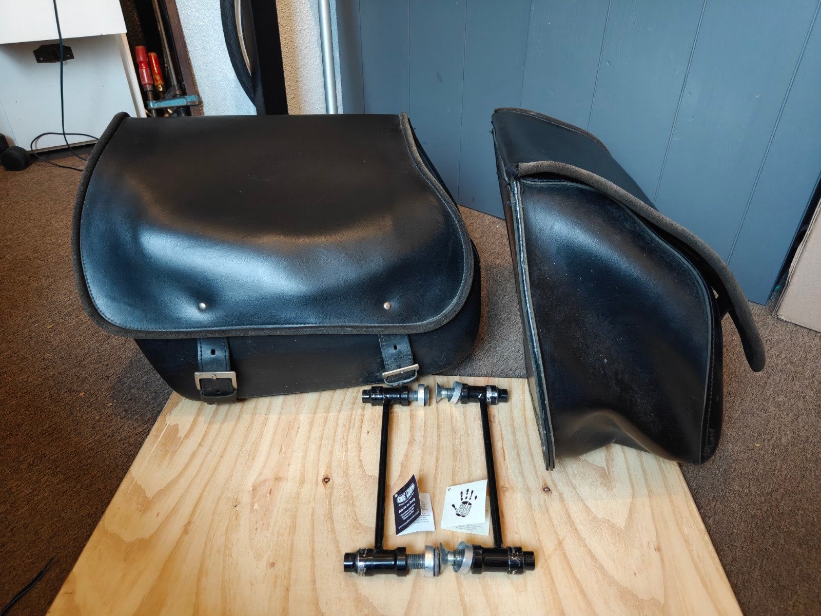 Motor Tassen Leer Harley Davidson cruiser chopper, Ophalen of Verzenden, Zo goed als nieuw