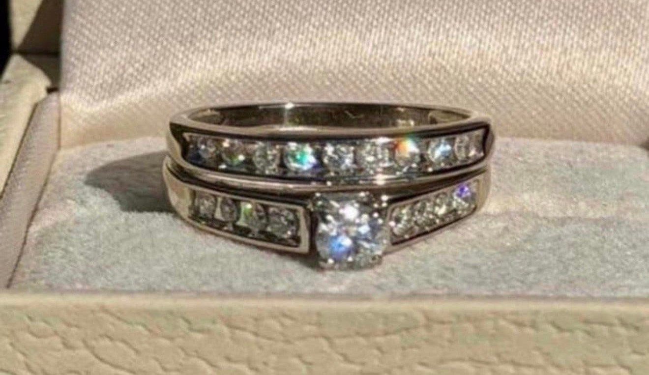 Witgouden ring met 20 natuurlijke diamanten en certificaat!, Nieuw, Ophalen of Verzenden, Kleiner dan 17, Met edelsteen