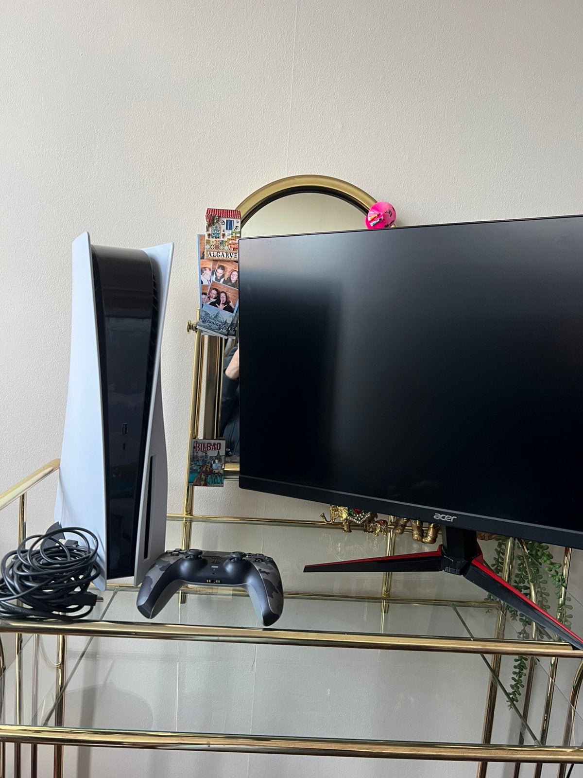 PS5 Disc Edition met Acer Nitro VG270 monitor en controller, Ophalen, Zo goed als nieuw