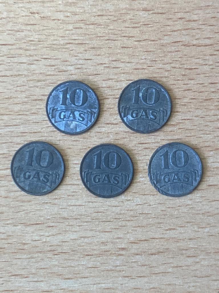 Penningen Gas Winterswijk (5 stuks), Ophalen of Verzenden, Overige materialen, Nederland