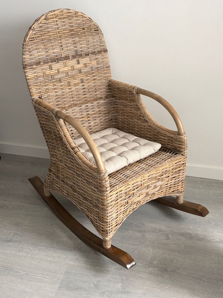 Schommelstoel babykamer, Ophalen, Bruin, Vintage, Zo goed als nieuw