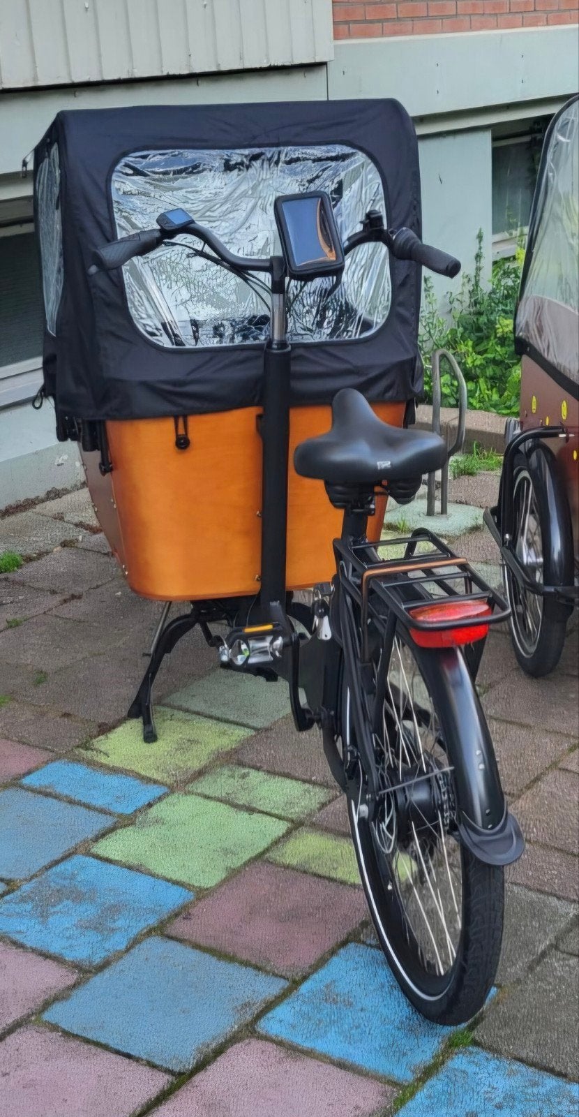 voque superior 2 bakfiets, Fietsen en Brommers, 4 kinderen of meer, Gebruikt, Huif, Schijfrem