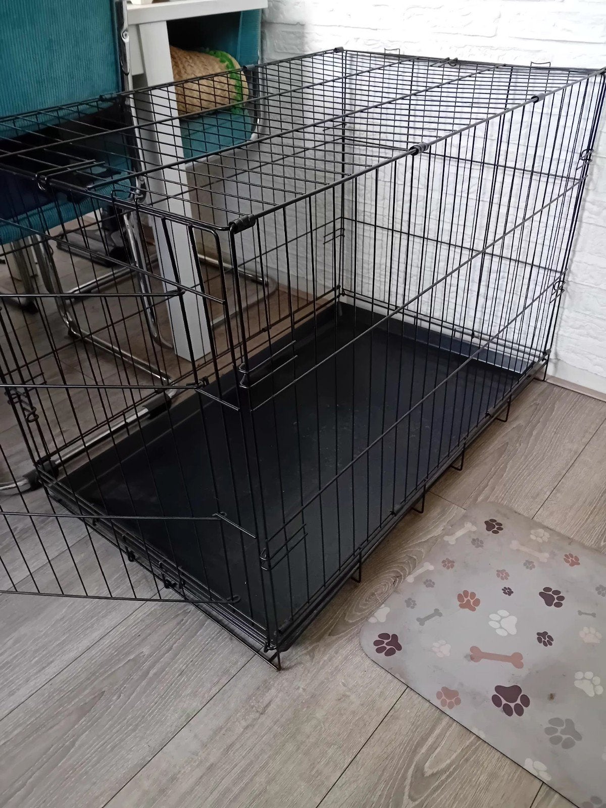 Honden Bench Zwart, Dieren en Toebehoren, Hondenhokken, Ophalen, 65 tot 100 cm, Hondenhok, Zo goed als nieuw