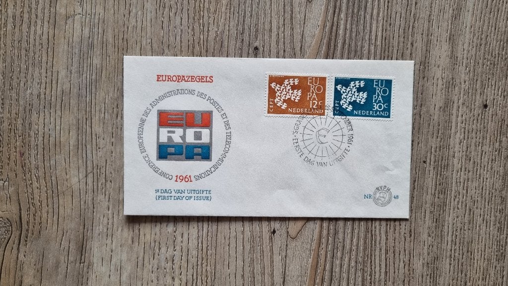 Eerste dag uitgave (FDC) Nederland 1961 - 1 stuks, Postzegels en Munten, Postzegels | Eerstedagenveloppen, Ophalen of Verzenden