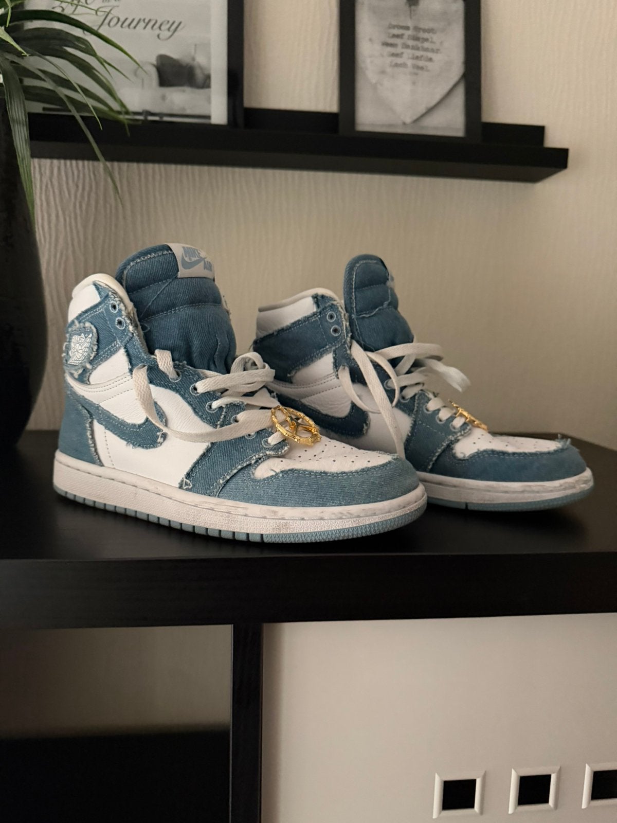 Nike jordan 1 high OG denim 38, Ophalen of Verzenden, Zo goed als nieuw, Blauw, Sneakers of Gympen