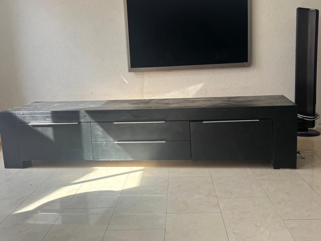 Tv meubel zwart, Ophalen of Verzenden, Zo goed als nieuw, 25 tot 50 cm, Minder dan 100 cm