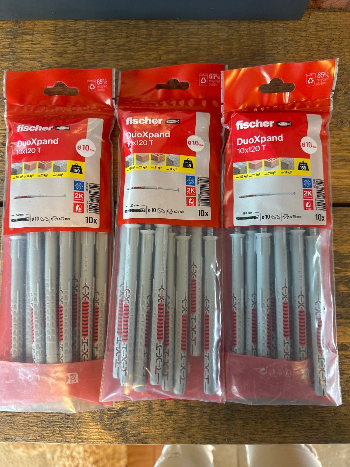 Fischer Duopand pluggen 10x120 T - 3 verpakkingen, Ophalen of Verzenden, Nieuw, 100 tot 250 mm, Pluggen