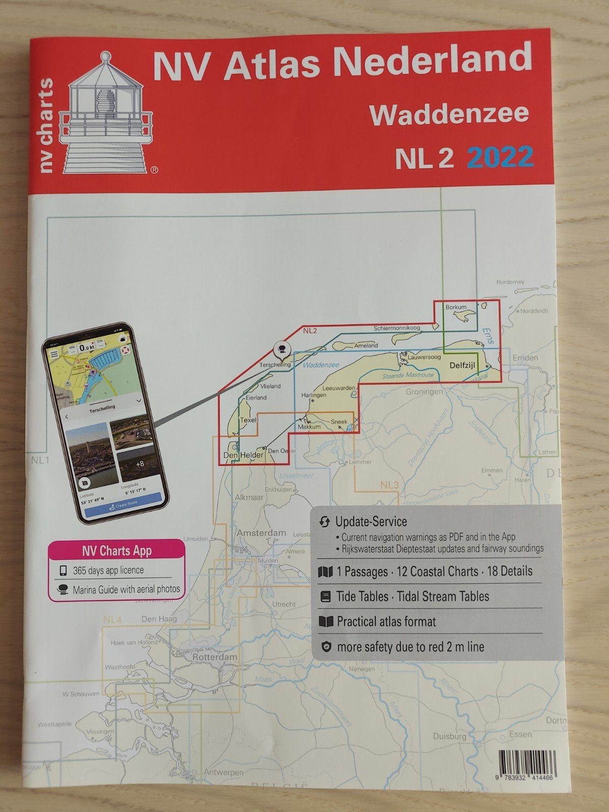 NV Atlas Nederland Waddenzee NL 2 2022, Overige atlassen, NV Charts, 2000 tot heden, Ophalen of Verzenden