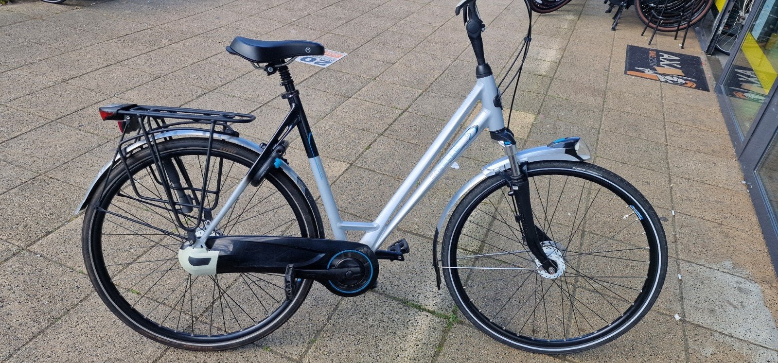 Gazelle Eclipse C8 LTD Damesfiets 57 cm - Zilver/Zwart, Versnellingen, Zo goed als nieuw, Gazelle, Trommelrem