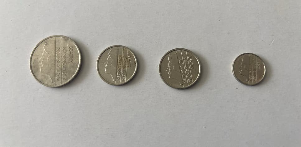 Koningin Beatrix munten 4 stuks, Postzegels en Munten, Munten | Nederland, Ophalen, Koningin Beatrix, Overige waardes, Losse munt