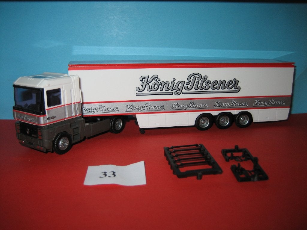 Konig-Pilsener  RENAULT met oplegger  Herpa, Ophalen of Verzenden, Zo goed als nieuw, Bus of Vrachtwagen, Herpa