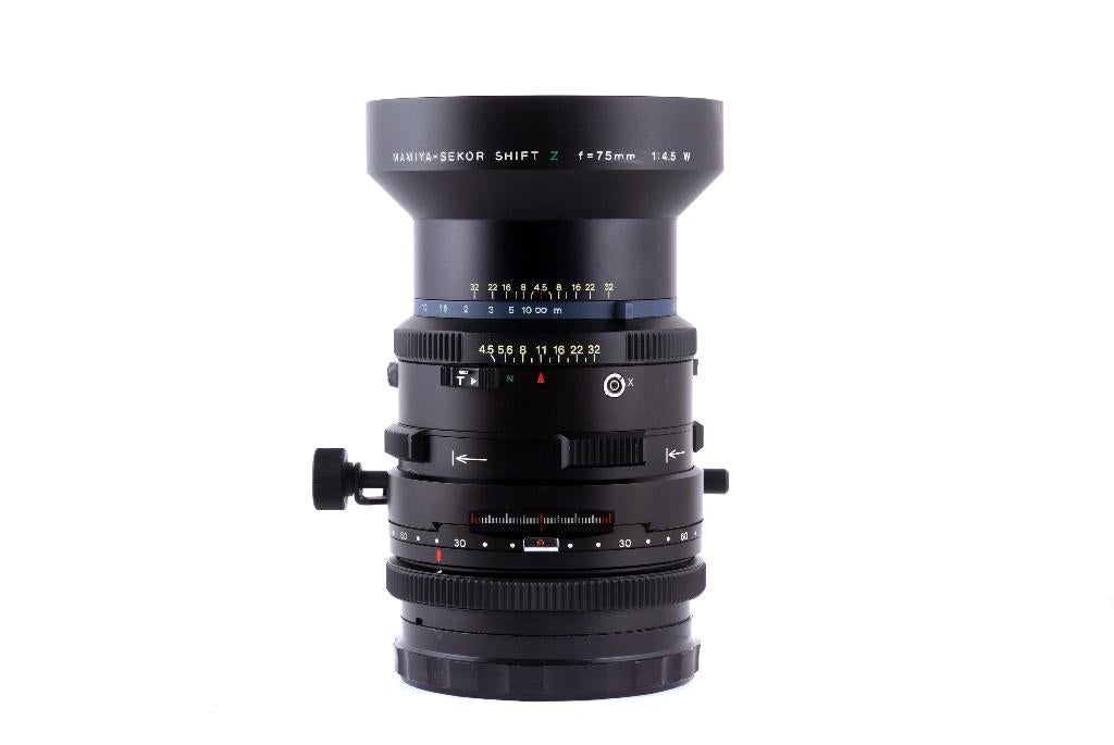 Mamiya 75mm 4.5 Shift 6x7 2 jaar garantie, Spiegelreflex, T, Ophalen of Verzenden, Zo goed als nieuw
