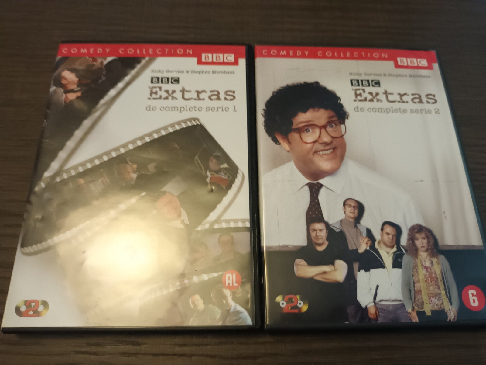 4-dvd Extra's seizoen 1 en 2, Cd's en Dvd's, Alle leeftijden, Ophalen of Verzenden, Zo goed als nieuw, Komedie