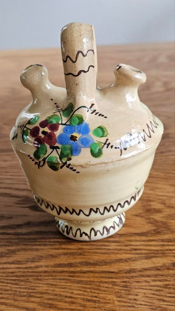 Vintage Spaanse aardewerk botijo., Ophalen of Verzenden