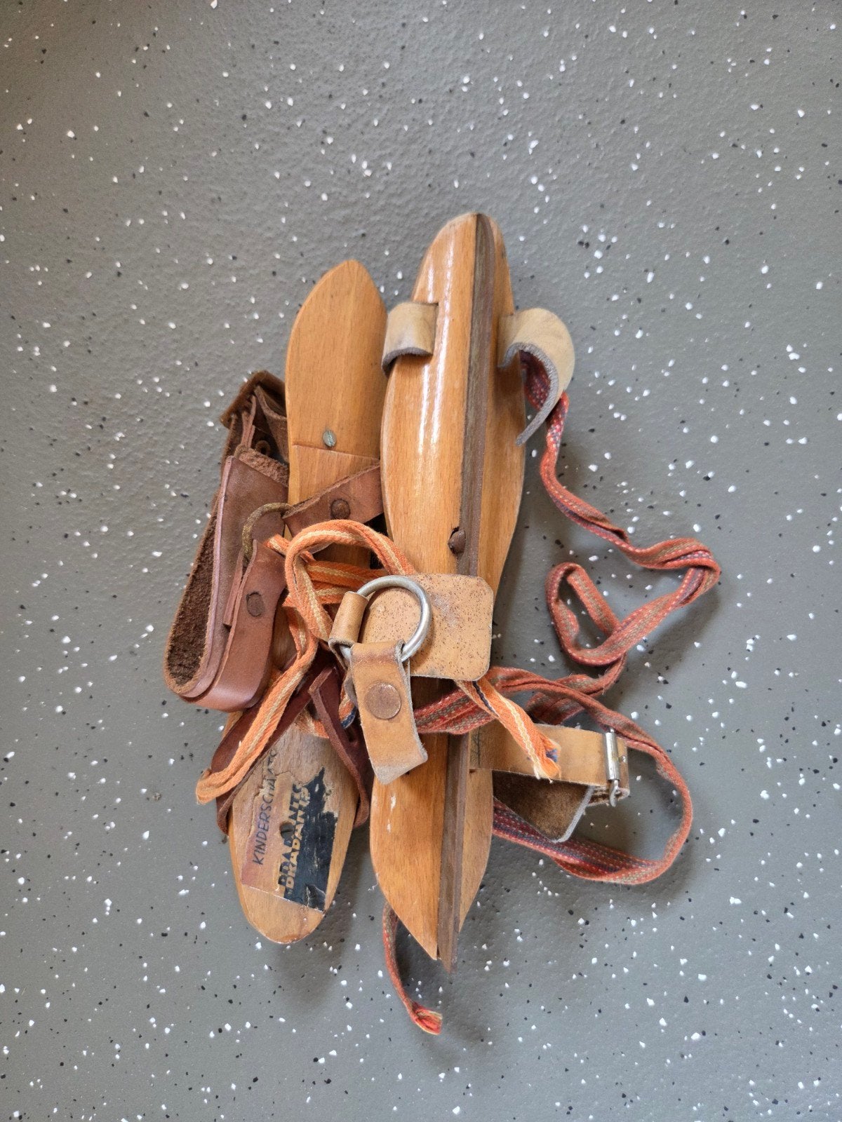 Vintage houten schaatsen - decoratie, Ophalen of Verzenden