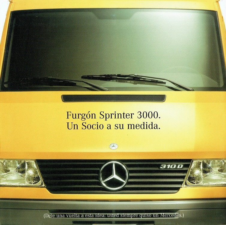 Folder Mercedes-Benz Sprinter 3000 Furgón (ca.1998), Verzenden, Gelezen, Mercedes