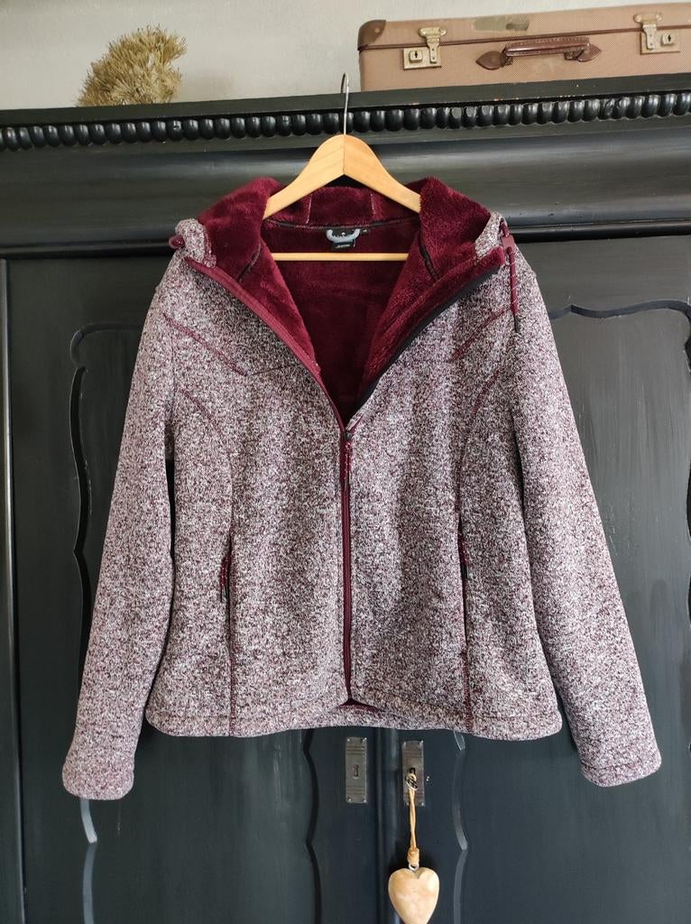 Kjelvik fleece vest maat 46 bordeaux rood, Ophalen of Verzenden, Zo goed als nieuw, Maat 46/48 (XL) of groter, Rood