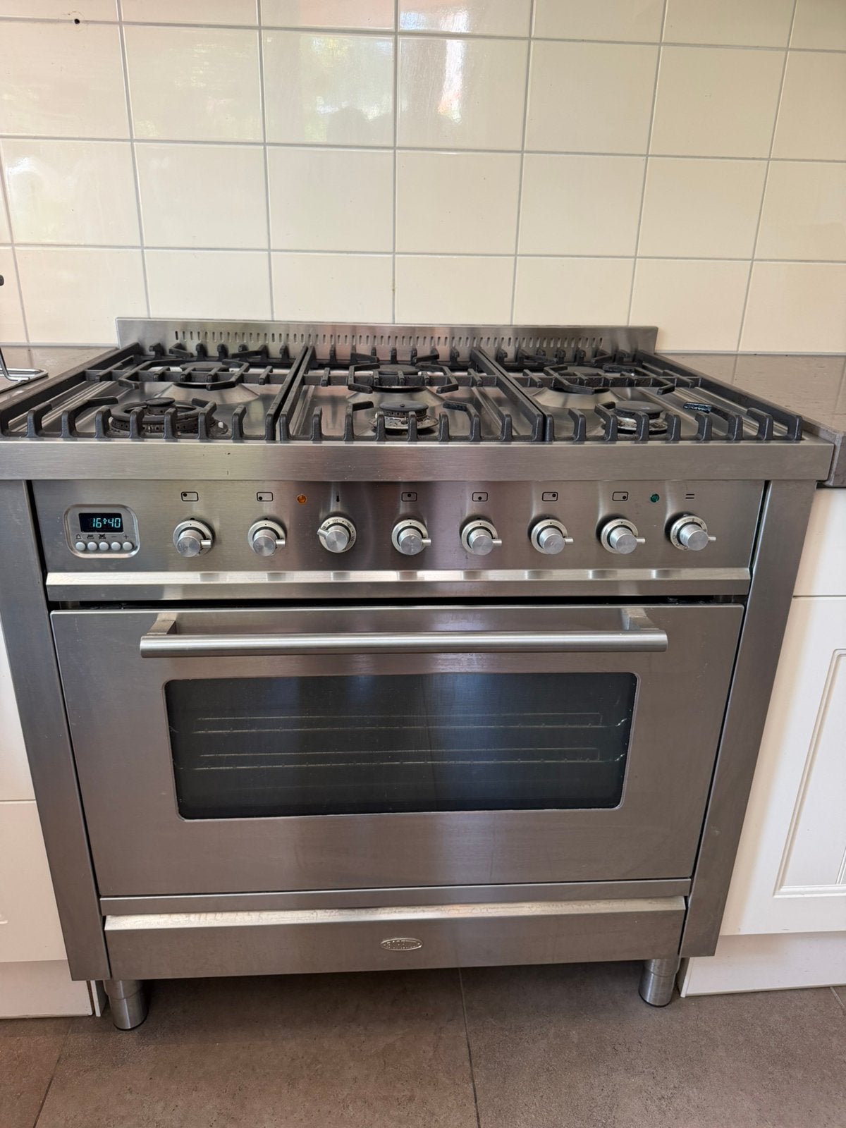 Boretti gasfornuis 6 pits (inclusief ITOH afzuigkap), Ophalen, 60 cm of meer, Zo goed als nieuw, Gas