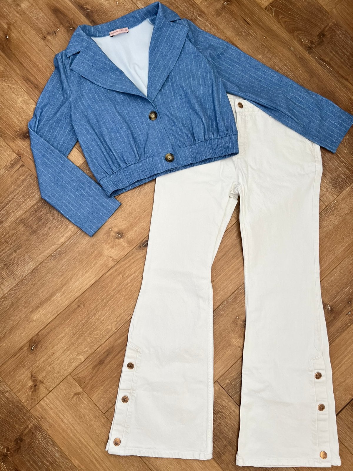 Studio anneloes set M ruby blazer jasje & denim spijkerbroek, Maat 38/40 (M), Blauw, Ophalen of Verzenden, Zo goed als nieuw