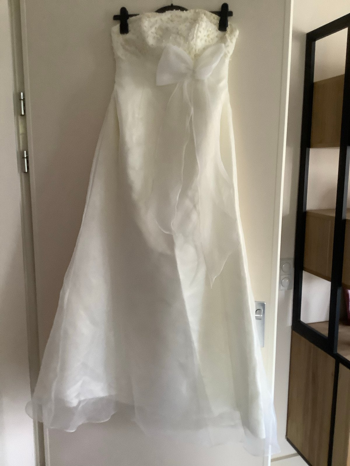 Elegante trouwjurk, maat 40, aanpasbaar, Verzenden, Gedragen, Wit, Trouwjurk